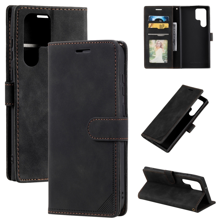 For Samsung Galaxy S23 Ultra 5G Skin Feel RFID Blocking Leather Phone Case(Black)
For Samsung Galaxy S23 Ultra 5G Skin Feel RFID Blocking Leather Phone Case(Black)