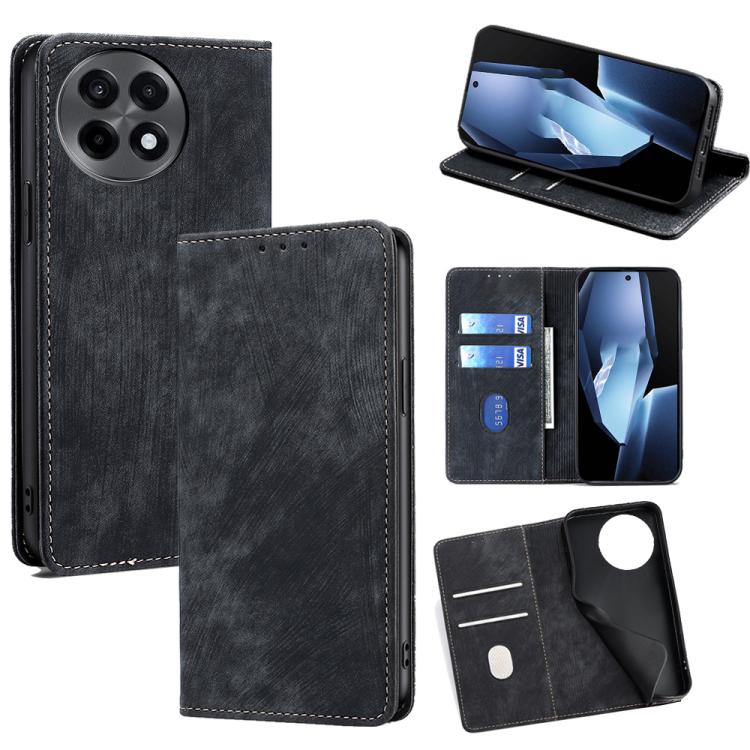 For OnePlus Ace 5 / 5 Pro RFID Anti-theft Brush Magnetic Leather Phone Case(Black)
For OnePlus Ace 5 / 5 Pro RFID Anti-theft Brush Magnetic Leather Phone Case(Black)