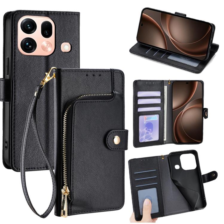 For OPPO Find X9s Pro 5G Zipper Bag Leather Phone Case(Black)
For OPPO Find X9s Pro 5G Zipper Bag Leather Phone Case(Black)