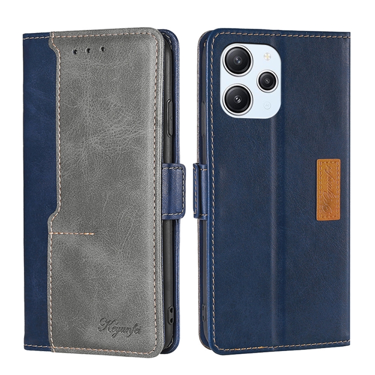 For Xiaomi Redmi 12 4G Contrast Color Side Buckle Leather Phone Case(Blue + Grey)
For Xiaomi Redmi 12 4G Contrast Color Side Buckle Leather Phone Case(Blue + Grey)