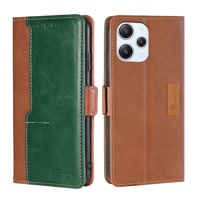For Xiaomi Redmi 12 4G Contrast Color Side Buckle Leather Phone Case(Light Brown + Green)
For Xiaomi Redmi 12 4G Contrast Color Side Buckle Leather Phone Case(Light Brown + Green)