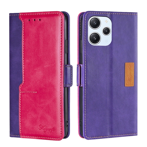 For Xiaomi Redmi 12 4G Contrast Color Side Buckle Leather Phone Case(Purple + Rose Red)
For Xiaomi Redmi 12 4G Contrast Color Side Buckle Leather Phone Case(Purple + Rose Red)