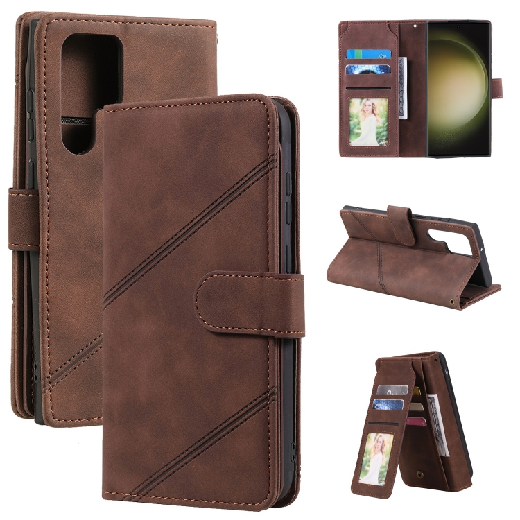 For Samsung Galaxy S23 Ultra 5G Skin Feel Multi-card Wallet Leather Phone Case(Brown)
For Samsung Galaxy S23 Ultra 5G Skin Feel Multi-card Wallet Leather Phone Case(Brown)