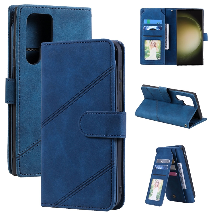 For Samsung Galaxy S23 Ultra 5G Skin Feel Multi-card Wallet Leather Phone Case(Blue)
For Samsung Galaxy S23 Ultra 5G Skin Feel Multi-card Wallet Leather Phone Case(Blue)