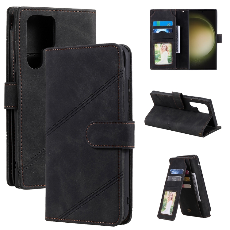 For Samsung Galaxy S23 Ultra 5G Skin Feel Multi-card Wallet Leather Phone Case(Black)
For Samsung Galaxy S23 Ultra 5G Skin Feel Multi-card Wallet Leather Phone Case(Black)