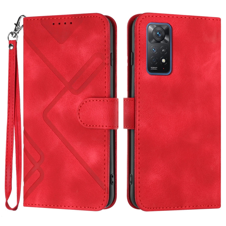 For Xiaomi Redmi Note 11 Pro 4G/5G Global Line Pattern Skin Feel Leather Phone Case(Red)
For Xiaomi Redmi Note 11 Pro 4G/5G Global Line Pattern Skin Feel Leather Phone Case(Red)