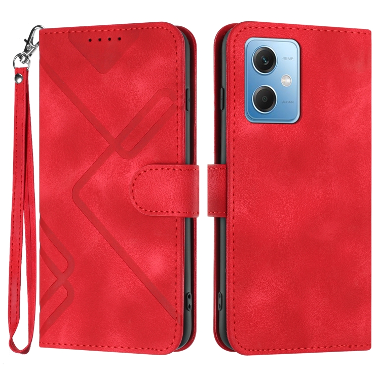 For Xiaomi Redmi Note 12 5G Global Line Pattern Skin Feel Leather Phone Case(Red)
For Xiaomi Redmi Note 12 5G Global Line Pattern Skin Feel Leather Phone Case(Red)