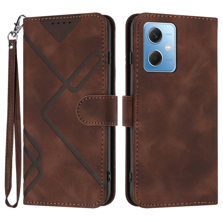 For Xiaomi Redmi Note 12 5G Global Line Pattern Skin Feel Leather Phone Case(Coffee)
For Xiaomi Redmi Note 12 5G Global Line Pattern Skin Feel Leather Phone Case(Coffee)