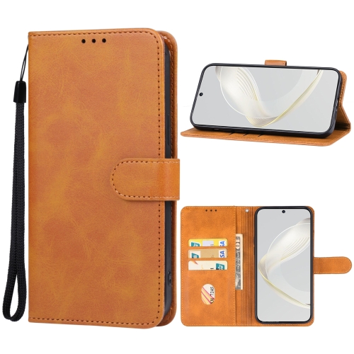 

For Huawei nova 12 Leather Phone Case(Brown)