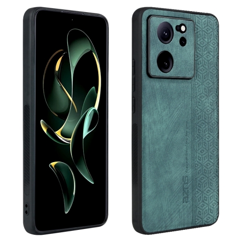 

For Xiaomi 13T / 13T Pro / Redmi K60 Ultra AZNS 3D Embossed Skin Feel Phone Case(Dark Green)