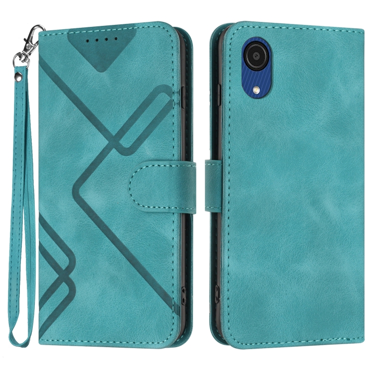 For Samsung Galaxy A03 Core Line Pattern Skin Feel Leather Phone Case(Light Blue)
For Samsung Galaxy A03 Core Line Pattern Skin Feel Leather Phone Case(Light Blue)