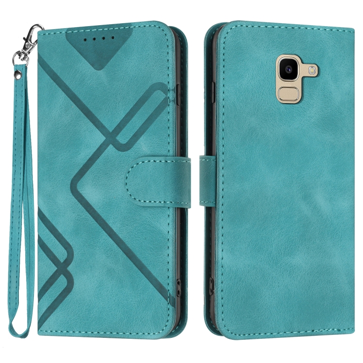 For Samsung Galaxy A6 2018 Line Pattern Skin Feel Leather Phone Case(Light Blue)
For Samsung Galaxy A6 2018 Line Pattern Skin Feel Leather Phone Case(Light Blue)