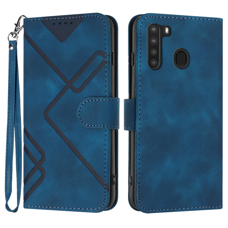 For Samsung Galaxy A21 EU Version Line Pattern Skin Feel Leather Phone Case(Royal Blue)
For Samsung Galaxy A21 EU Version Line Pattern Skin Feel Leather Phone Case(Royal Blue)