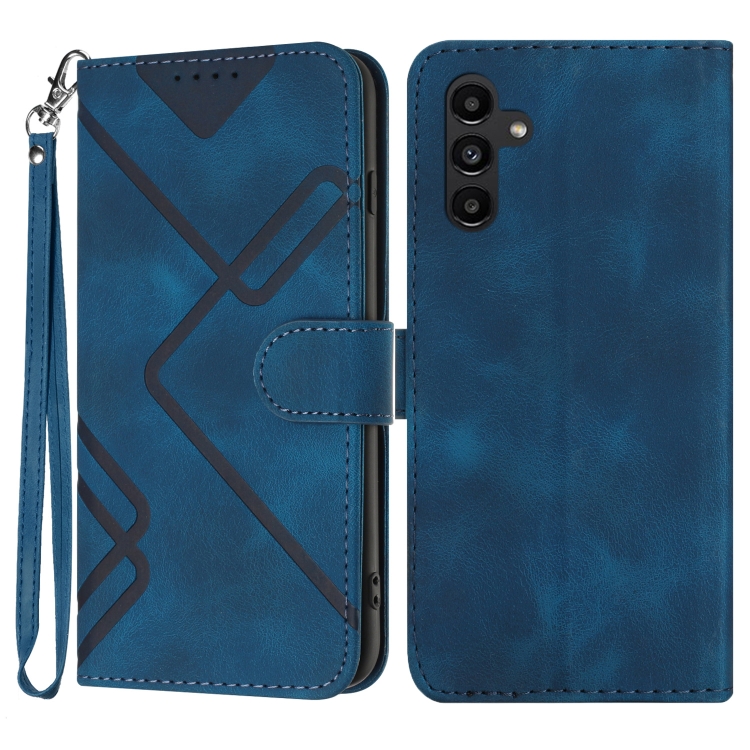 For Samsung Galaxy A54 5G Line Pattern Skin Feel Leather Phone Case(Royal Blue)
For Samsung Galaxy A54 5G Line Pattern Skin Feel Leather Phone Case(Royal Blue)