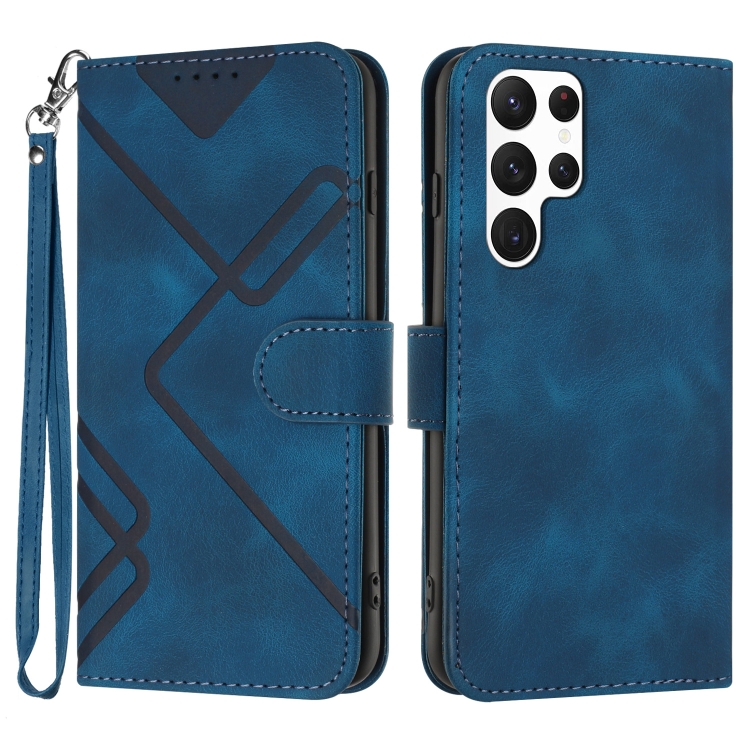 For Samsung Galaxy S22 Ultra 5G Line Pattern Skin Feel Leather Phone Case(Royal Blue)
For Samsung Galaxy S22 Ultra 5G Line Pattern Skin Feel Leather Phone Case(Royal Blue)