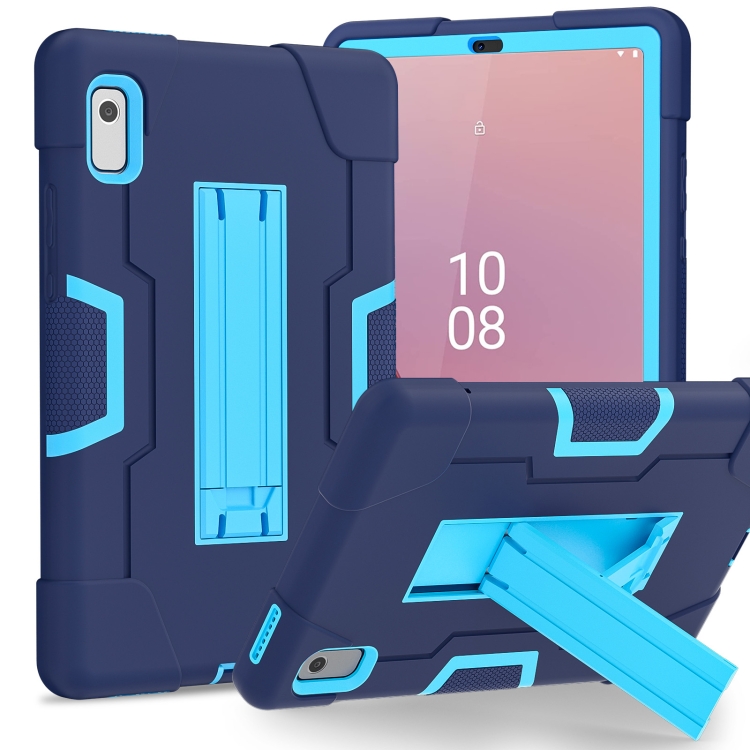 For Lenovo Tab M9 / TB-310FU Contrast Color Silicone Hybrid PC Tablet Case with Holder(Navy Blue)
For Lenovo Tab M9 / TB-310FU Contrast Color Silicone Hybrid PC Tablet Case with Holder(Navy Blue)