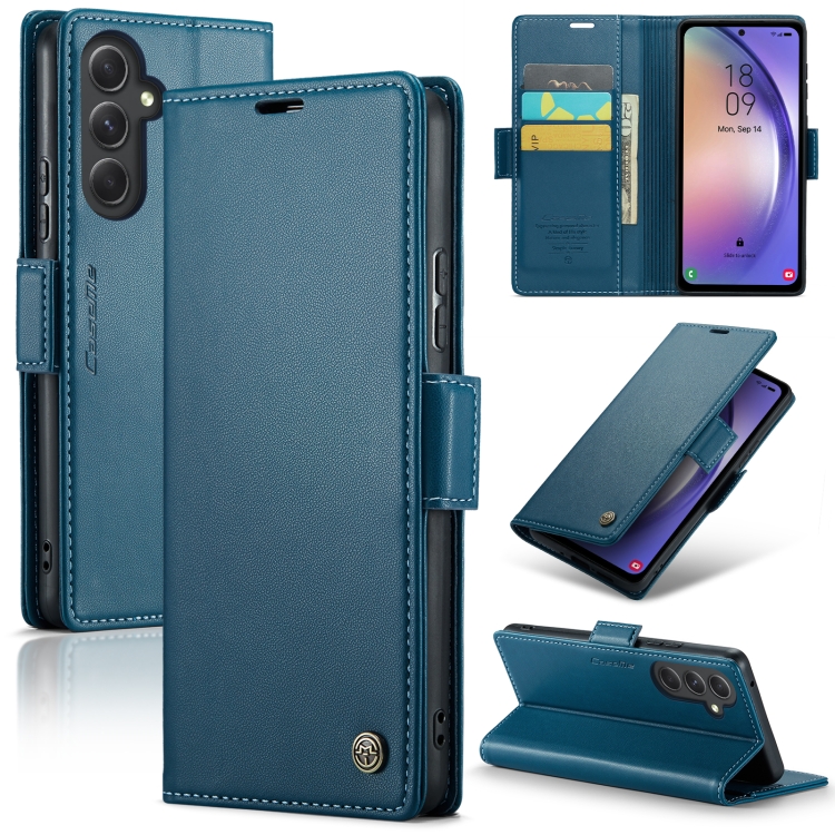 For Samsung Galaxy A54 5G CaseMe 023 Butterfly Buckle Litchi Texture RFID Anti-theft Leather Phone Case(Blue)
For Samsung Galaxy A54 5G CaseMe 023 Butterfly Buckle Litchi Texture RFID Anti-theft Leather Phone Case(Blue)
