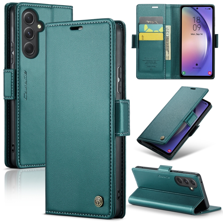 For Samsung Galaxy A54 5G CaseMe 023 Butterfly Buckle Litchi Texture RFID Anti-theft Leather Phone Case(Pearly Blue)
For Samsung Galaxy A54 5G CaseMe 023 Butterfly Buckle Litchi Texture RFID Anti-theft Leather Phone Case(Pearly Blue)