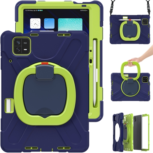 For Xiaomi Pad 6 / 6 Pro Silicone Hybrid PC Tablet Case with Holder & Shoulder Strap(Navy Blue Olivine)
For Xiaomi Pad 6 / 6 Pro Silicone Hybrid PC Tablet Case with Holder & Shoulder Strap(Navy Blue Olivine)