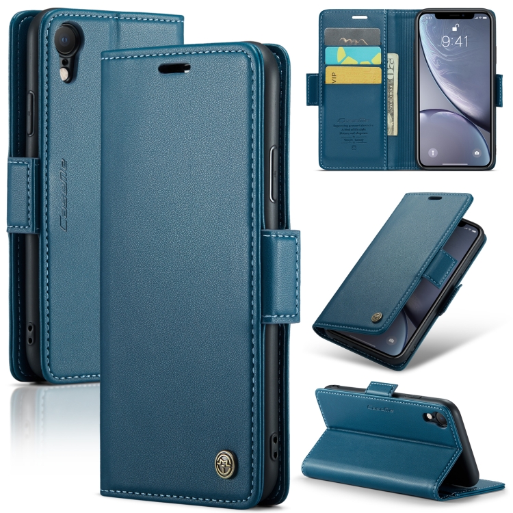 For iPhone XR CaseMe 023 Butterfly Buckle Litchi Texture RFID Anti-theft Leather Phone Case(Blue)
For iPhone XR CaseMe 023 Butterfly Buckle Litchi Texture RFID Anti-theft Leather Phone Case(Blue)