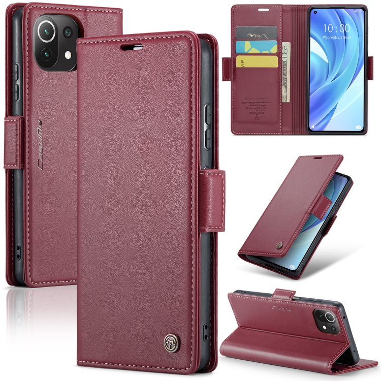 For Xiaomi Mi 11 Lite CaseMe 023 Butterfly Buckle Litchi Texture RFID Anti-theft Leather Phone Case(Wine Red)
For Xiaomi Mi 11 Lite CaseMe 023 Butterfly Buckle Litchi Texture RFID Anti-theft Leather Phone Case(Wine Red)