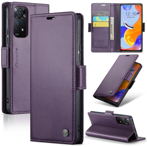 For Xiaomi Redmi Note 11 Pro Global CaseMe 023 Butterfly Buckle Litchi Texture RFID Anti-theft Leather Phone Case(Pearly Purple)
For Xiaomi Redmi Note 11 Pro Global CaseMe 023 Butterfly Buckle Litchi Texture RFID Anti-theft Leather Phone Case(Pearly Purple)