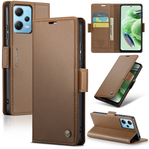 For Xiaomi Redmi Note 12 5G Global CaseMe 023 Butterfly Buckle Litchi Texture RFID Anti-theft Leather Phone Case(Brown)
For Xiaomi Redmi Note 12 5G Global CaseMe 023 Butterfly Buckle Litchi Texture RFID Anti-theft Leather Phone Case(Brown)
