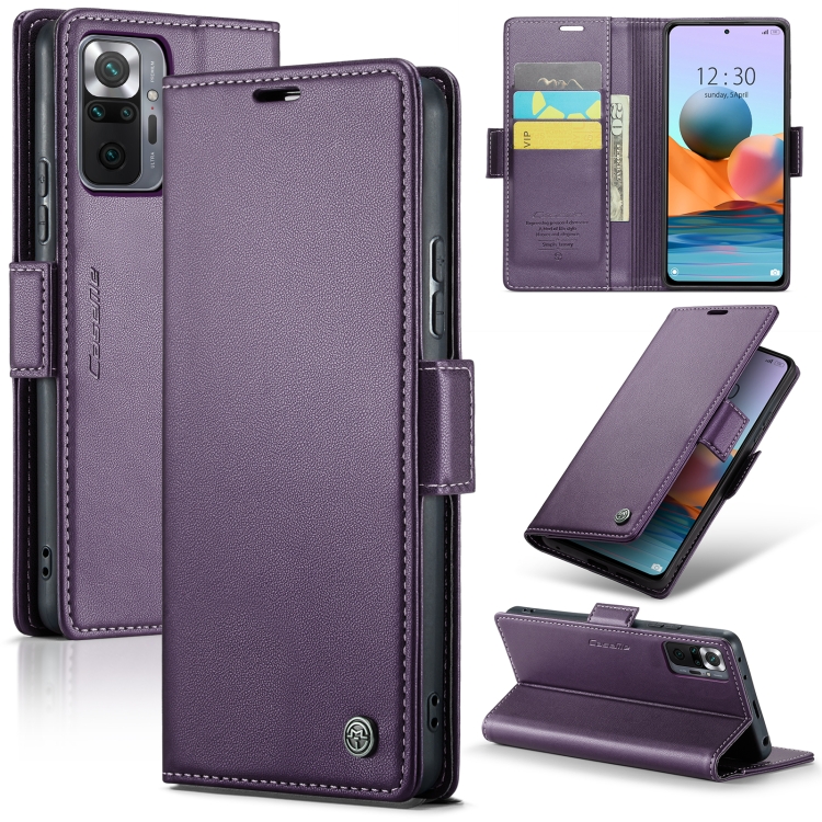 For Xiaomi Redmi Note 10 Pro 4G CaseMe 023 Butterfly Buckle Litchi Texture RFID Anti-theft Leather Phone Case(Pearly Purple)
For Xiaomi Redmi Note 10 Pro 4G CaseMe 023 Butterfly Buckle Litchi Texture RFID Anti-theft Leather Phone Case(Pearly Purple)