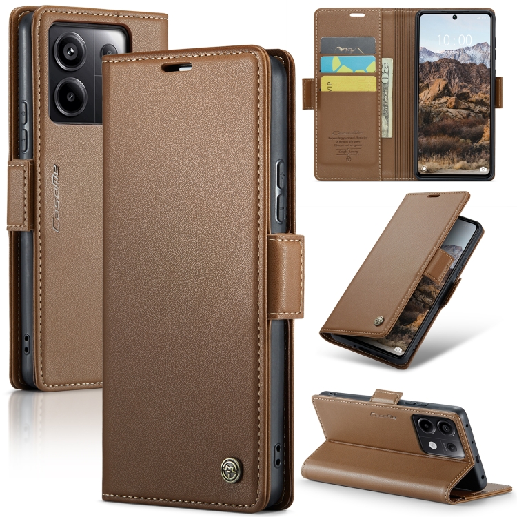 For Xiaomi Redmi Note 13 Pro 5G CaseMe 023 Butterfly Buckle Litchi Texture RFID Anti-theft Leather Phone Case(Brown)
For Xiaomi Redmi Note 13 Pro 5G CaseMe 023 Butterfly Buckle Litchi Texture RFID Anti-theft Leather Phone Case(Brown)
