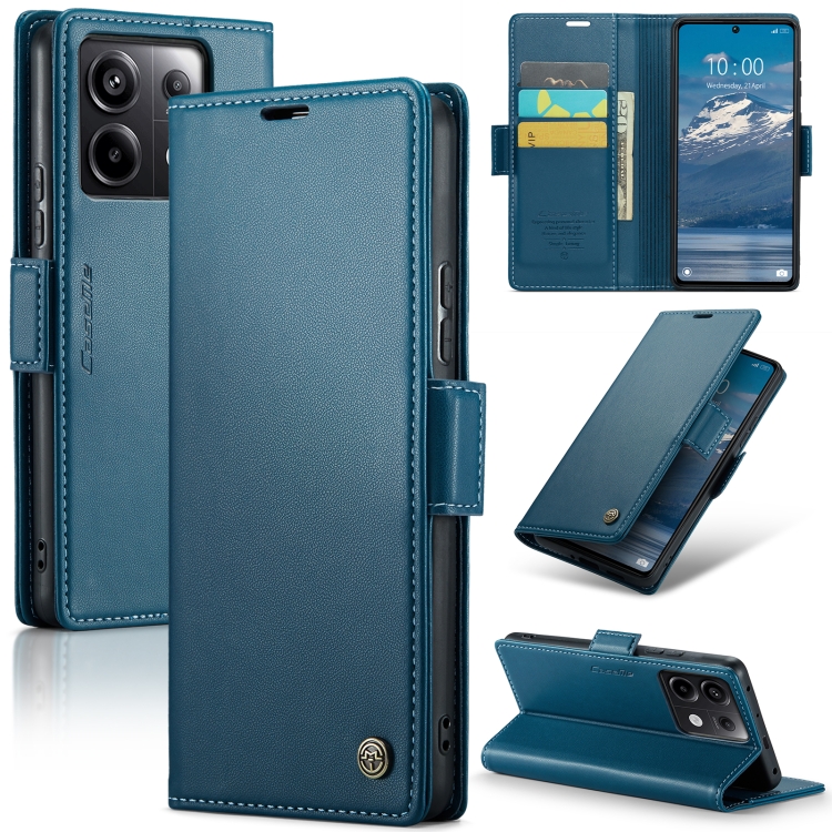 For Xiaomi Redmi Note 13 Pro 5G CaseMe 023 Butterfly Buckle Litchi Texture RFID Anti-theft Leather Phone Case(Blue)
For Xiaomi Redmi Note 13 Pro 5G CaseMe 023 Butterfly Buckle Litchi Texture RFID Anti-theft Leather Phone Case(Blue)