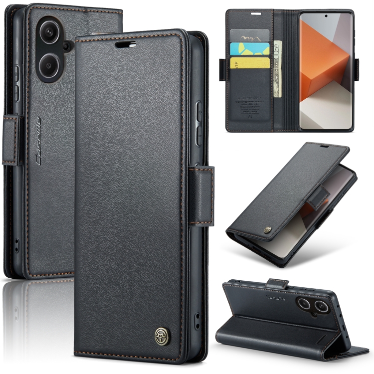 For Xiaomi Redmi Note 13 Pro+ 5G CaseMe 023 Butterfly Buckle Litchi Texture RFID Anti-theft Leather Phone Case(Black)
For Xiaomi Redmi Note 13 Pro+ 5G CaseMe 023 Butterfly Buckle Litchi Texture RFID Anti-theft Leather Phone Case(Black)
