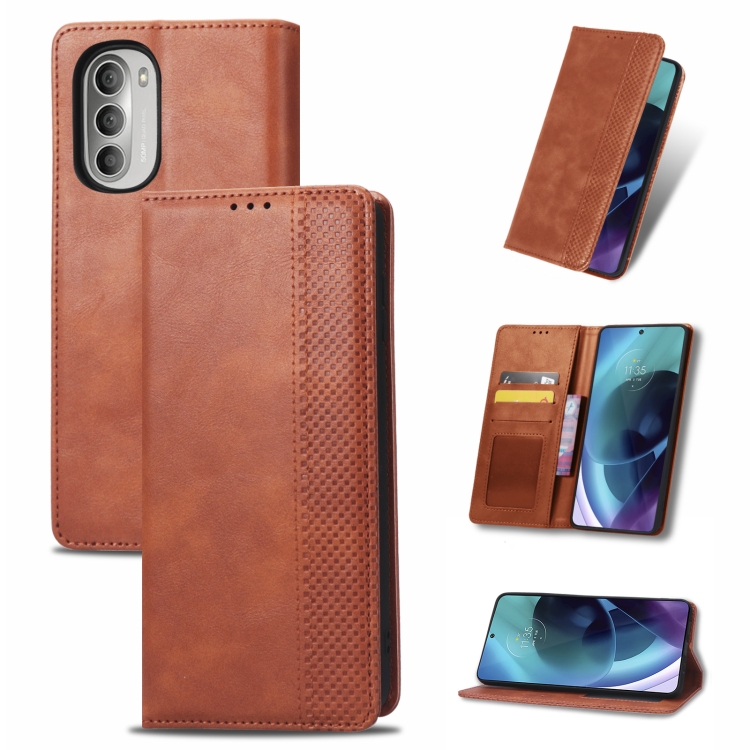 For Motorola Moto G52J 5G II / G52J 5G Magnetic Buckle Retro Texture Leather Phone Case(Brown)
For Motorola Moto G52J 5G II / G52J 5G Magnetic Buckle Retro Texture Leather Phone Case(Brown)