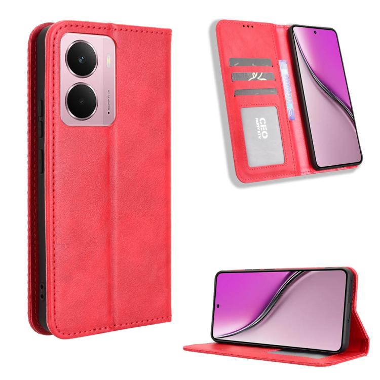 For Realme P3 5G / Neo7x 5G Magnetic Buckle Retro Texture Leather Phone Case(Red)
For Realme P3 5G / Neo7x 5G Magnetic Buckle Retro Texture Leather Phone Case(Red)