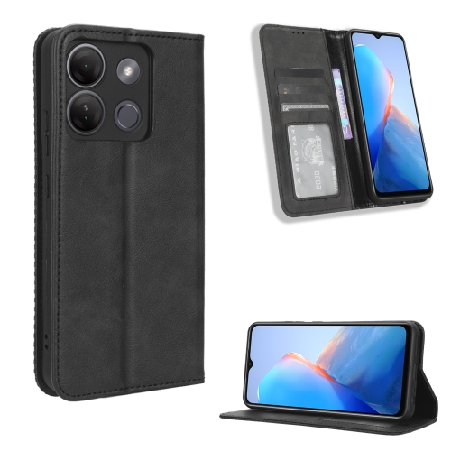 For Infinix Smart 7 HD X6516 Magnetic Buckle Retro Texture Leather Phone Case(Black)
For Infinix Smart 7 HD X6516 Magnetic Buckle Retro Texture Leather Phone Case(Black)