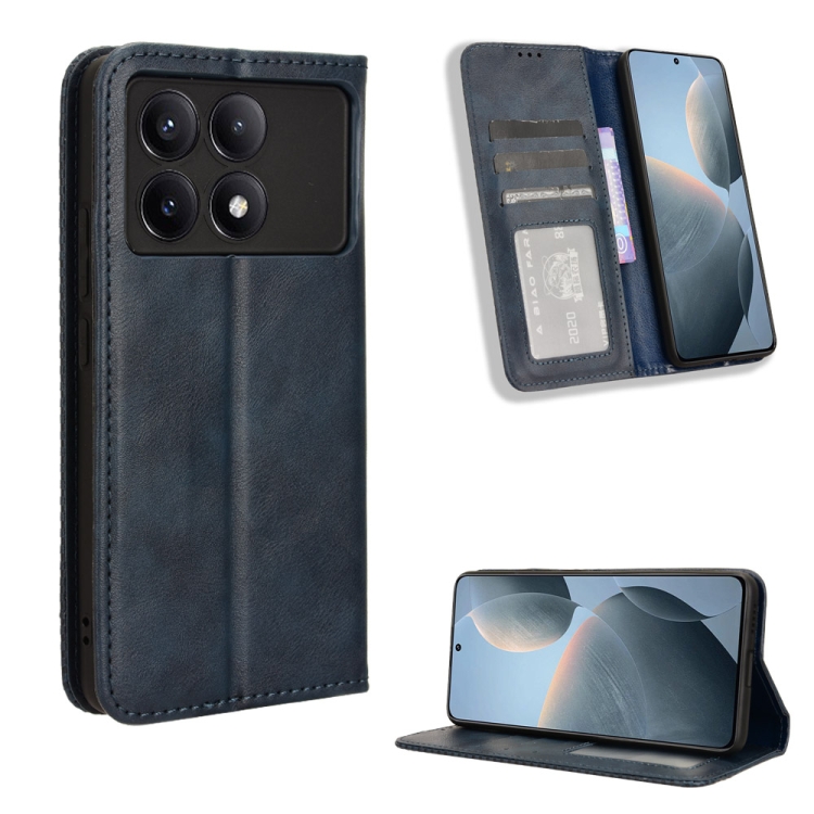 For Xiaomi Redmi K70 / K70 Pro Magnetic Buckle Retro Texture Leather Phone Case(Blue)
For Xiaomi Redmi K70 / K70 Pro Magnetic Buckle Retro Texture Leather Phone Case(Blue)