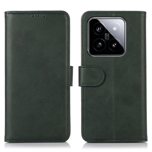 

For Xiaomi 14 Pro Cow Texture Leather Phone Case(Green)