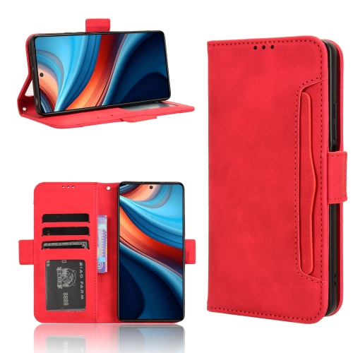 

For Xiaomi Redmi Note 13R Pro 5G Skin Feel Calf Texture Card Slots Leather Phone Case(Red)