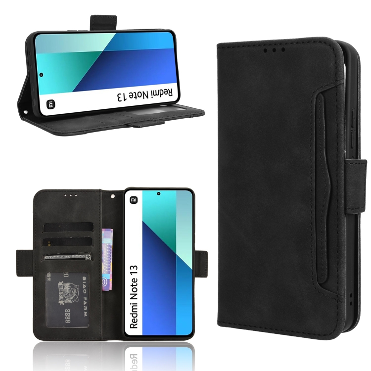 For Xiaomi Redmi Note 13 4G Skin Feel Calf Texture Card Slots Leather Phone Case(Black)
For Xiaomi Redmi Note 13 4G Skin Feel Calf Texture Card Slots Leather Phone Case(Black)