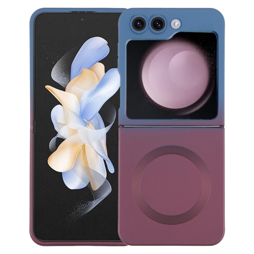 

For Samsung Galaxy Z Flip5 Liquid TPU Silicone Gradient MagSafe Phone Case(Blue Purple)