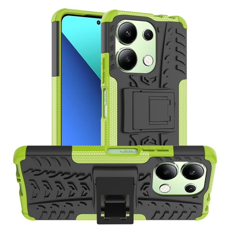 For Xiaomi Redmi Note 13 4G Tire Texture TPU + PC Phone Case with Holder(Green)
For Xiaomi Redmi Note 13 4G Tire Texture TPU + PC Phone Case with Holder(Green)
