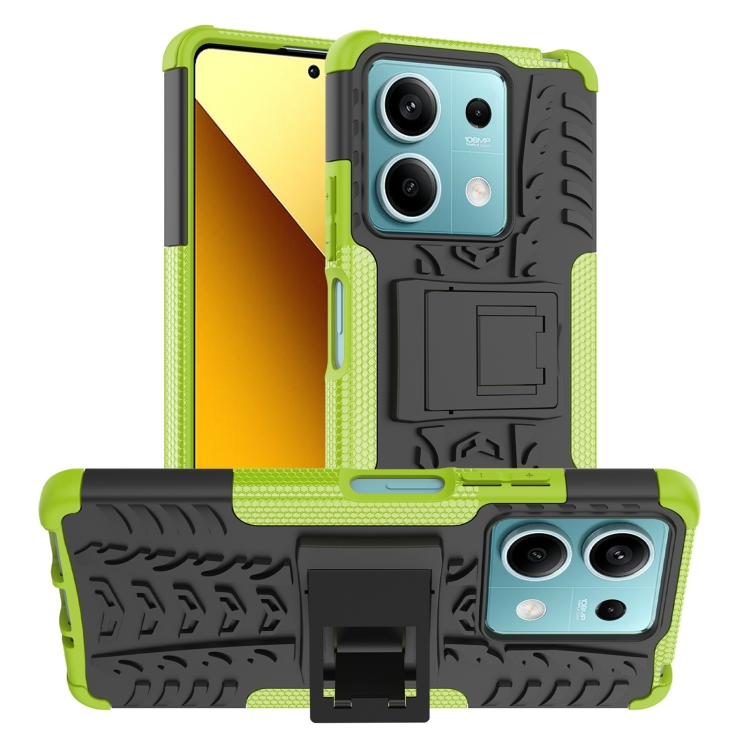 For Xiaomi Redmi Note 13 5G Global Tire Texture TPU + PC Phone Case with Holder(Green)
For Xiaomi Redmi Note 13 5G Global Tire Texture TPU + PC Phone Case with Holder(Green)