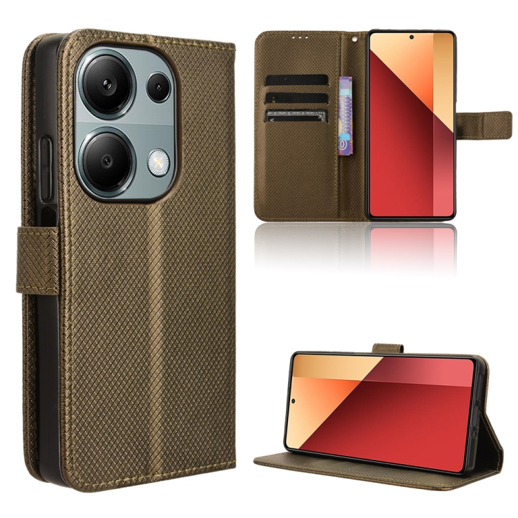 For Xiaomi Redmi Note 13 Pro 4G Global Diamond Texture Leather Phone Case(Brown)
For Xiaomi Redmi Note 13 Pro 4G Global Diamond Texture Leather Phone Case(Brown)