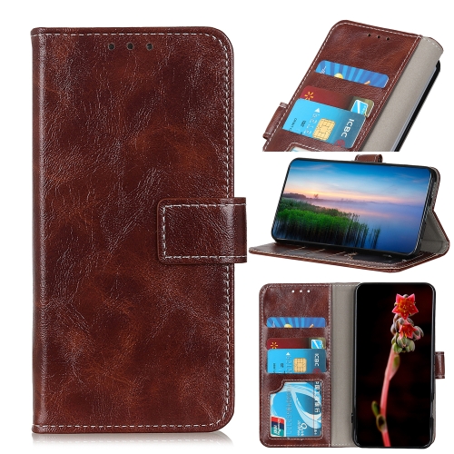 

For Xiaomi Poco F5 Pro/Redmi K60/K60 Pro Retro Crazy Horse Texture Leather Phone Case(Brown)