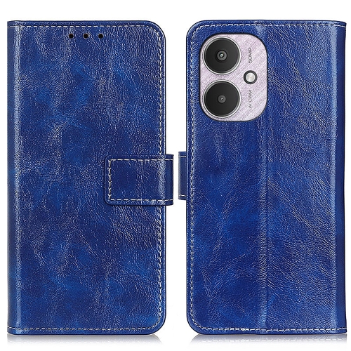 

For Xiaomi Redmi 13C Retro Crazy Horse Texture Leather Phone Case(Blue)