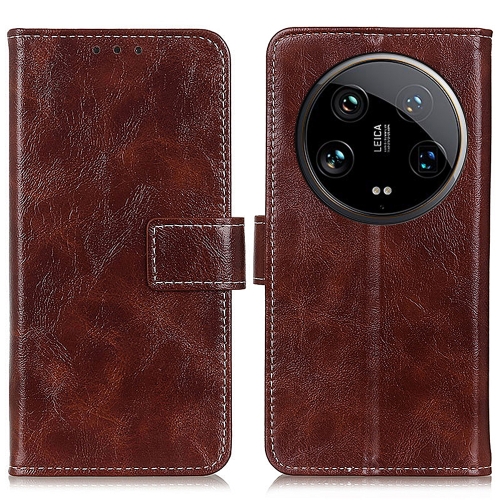 

For Xiaomi 14 Ultra Retro Crazy Horse Texture Leather Phone Case(Brown)