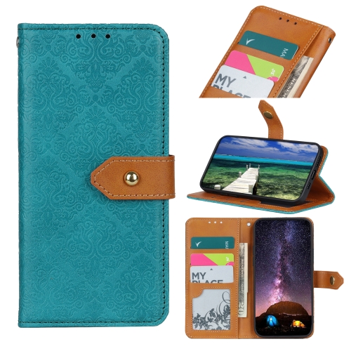 

For Xiaomi Redmi Note 13 Pro 4G/Poco M6 Pro 4G European Floral Embossed Leather Phone Case(Blue)