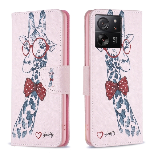 

For Xiaomi 13T / 13T Pro / Redmi K60 Ultra Colored Drawing Pattern Leather Phone Case(Deer)