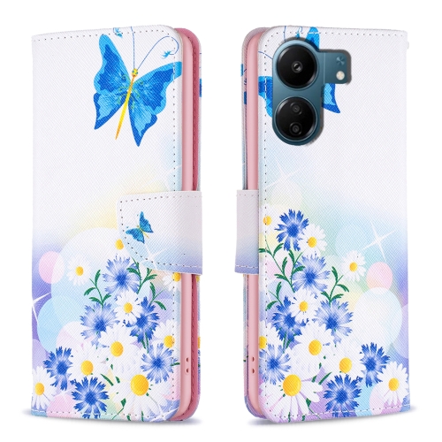 

For Xiaomi Redmi 13C Colored Drawing Pattern Leather Phone Case(Butterfly Love)