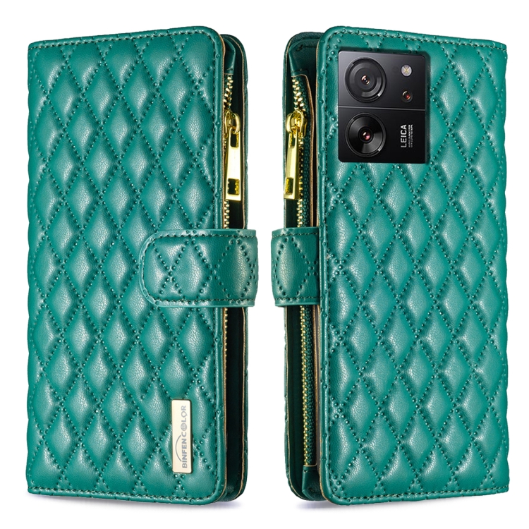 For Xiaomi 13T / 13T Pro / Redmi K60 Ultra Diamond Lattice Zipper Wallet Leather Flip Phone Case(Green)
For Xiaomi 13T / 13T Pro / Redmi K60 Ultra Diamond Lattice Zipper Wallet Leather Flip Phone Case(Green)