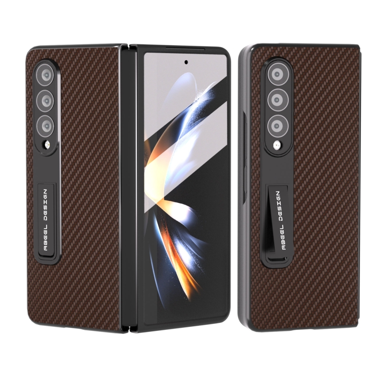 For Samsung Galaxy Z Fold4 5G Carbon Fiber Texture Integrated Protective Phone Case with Holder(Brown)
For Samsung Galaxy Z Fold4 5G Carbon Fiber Texture Integrated Protective Phone Case with Holder(Brown)
